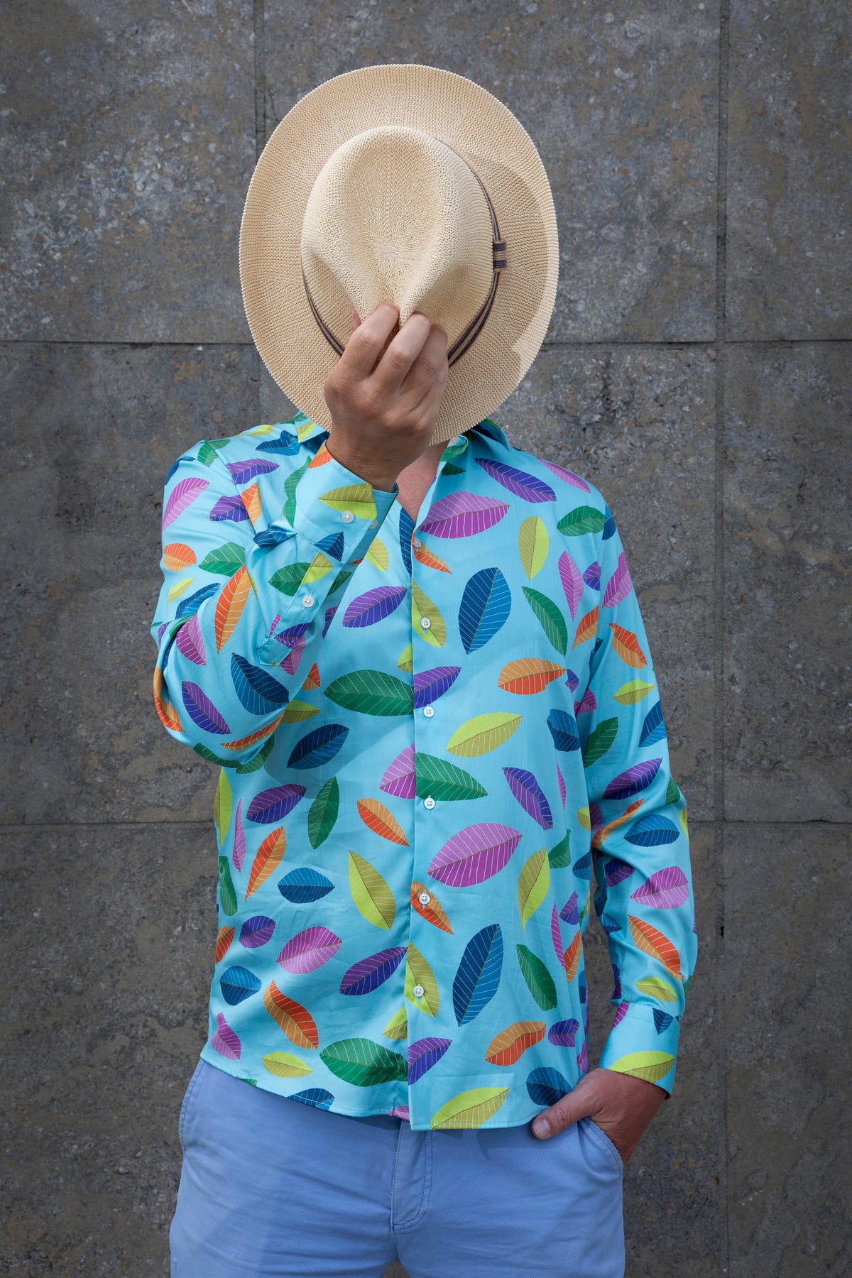 Leaves Blue Shirt