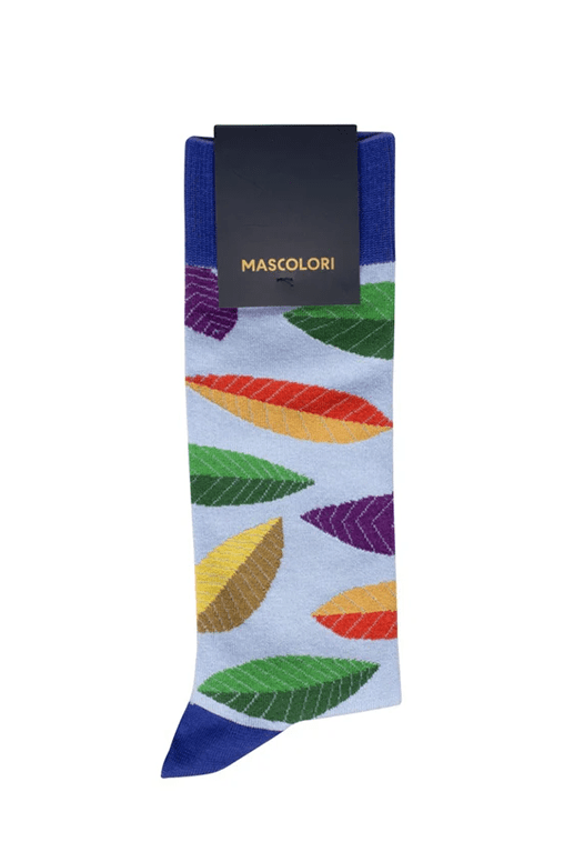 Blue Leaves Socks